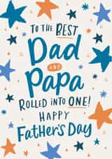 A heart warming Father's Day card for a dad who is also a Papa - Stars created by Dotty Black