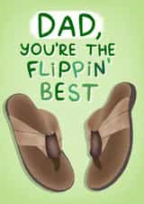 Funny Father’s Day Card - Flip Flop Sandals - Dad You’re The Flippin’ Best created by Sydney Jo Designs