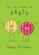 Cute Birthday Card - For Sister - Party Rings created by @Laura Lonsdale Designs