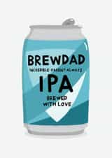 Funny BrewDAD IPA Beer Pun Father's Day, Birthday Card created by Amelia Ellwood