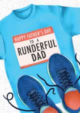 Fun Father's Day Card - Runderful Dad - Running Pun created by Debbie Daley Illustrations
