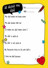 Heartfelt Fathers Day Card - From The Kids - All About My Dad created by Poppy Lane