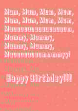 Funny birthday card for mummy! created by Aimee Banton