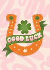 Pretty Good Luck Card - Horseshoe Charm - Western Luck created by @tikkled.pink