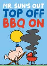 Fun Father's Day Card - Mr Men - For The BBQ King created by Mr. Men
