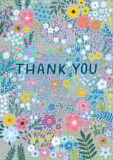 Pretty Thank You Card - Blue Floral created by Pear Tree Press