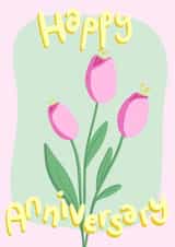 Cute Anniversary Card for Significant Other - Floral Pastel - Happy Anniversary created by rcdesigns