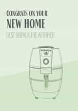 A new home means new airfryer! Funny new home card for your loved one created by Designs by Elena