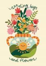 Pretty Thinking Of You Card - Flowers - Sunshine - Hugs created by Gemma Pratt