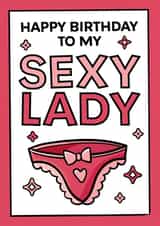 Fun Birthday Card - For Girlfriend or Wife - Sexy Lady created by Paul Stevens