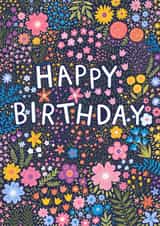 Pretty Birthday Card - For Her - Dark Floral created by Pear Tree Press