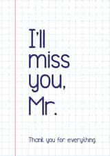 Cute Thank You Card - For Teacher - Teaching Assistant - Teacher Leaving created by Bev O'Connor || @oconnordesign