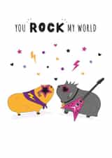 Rock Guinea Pig Anniversary Card for Significant Other created by Little Stringers