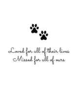 Heartfelt Sympathy Card - Loss of a Much Loved Pet created by AllenellA Designs