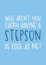Funny Father's Da Card - For Stepdad - A Stepson as Cool as Me created by Brogan Thomas