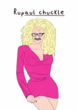 Whimsical Birthday Card - Rupaul Chuckle - Rupaul & Paul Chuckle From The Chuckle Brothers created by Daniel Hills
