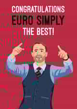 Funny Congratulations Football Card - Gareth Southgate - Euros Pun created by Quitting Hollywood