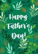 Father’s Day card, botanical theme created by TAmber Graphics