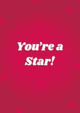 Cute greetings card for a friend or relative - you're a star - well done created by Ellie Foster