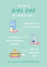 Funny Father's Day Card - From Daughter - Girl Dad created by The Cake Thief