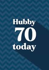Classic Birthday Card - For Husband - 70 Today created by Quinton cards