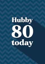 Classic Birthday Card - For Husband - 80 Today created by Quinton cards
