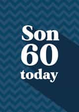 Classic Birthday Card - For Son - 60 Today created by Quinton cards