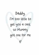 Cute card for Daddy, Father's Day card created by The Write Girl Calligraphy