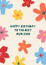 Pretty Birthday Card - For Mum - Bold Floral created by Cut It Out