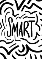 Arty Exams Card - For Him - Smart created by Luke Lasenby