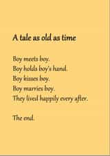 Cute wedding card for gay/LGBT marriage created by Spuggly Cards