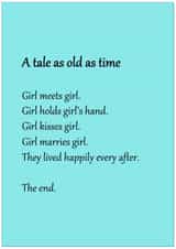 Cute wedding card for lesbian/LGBT marriage created by Spuggly Cards