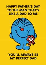 Cute Father's Day Card - For A Father Figure - Perfect Dad created by Mr. Men