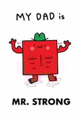 Cute Father's Day Card - Mr Men - Mr. Strong created by Mr. Men