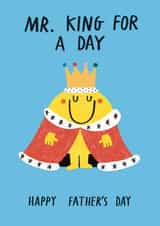 Cute Father's Day Card - Mr.Men  - Mr.Happy - King For A Day created by Mr. Men