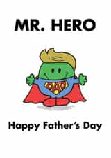 Cute Father's Day Card - Mr Men - Mr. Hero created by Mr. Men