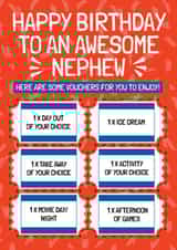 Cute Birthday Card - For Nephew - Voucher Gift created by AbiGoLucky