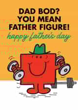 Funny Father’s Day Card - Mr Strong - Dad Bod Father Figure created by Mr. Men