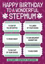 Funny Birthday Card - For Step Mum - Voucher Gift created by AbiGoLucky