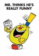 Cheeky Father's Day Card - Mr Men - Thinks He's Funny created by Mr. Men