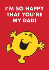 Cute Father’s Day Card - Mr Happy - Mr Men created by Mr. Men