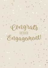 Classic Engagement Card - Gold Congrats created by Evie Garnett Designs