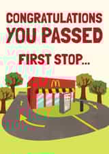 Funny Congratulations Card - McDonalds Drive Thru - Driving Test created by AbiGoLucky