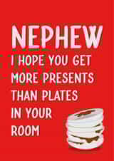 Cheeky Birthday Card - For Nephew - Dirty Plates created by Quinton cards