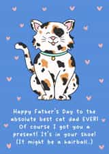 Cute Father’s Day Card - Best Cat Dad - From the Cat created by Mae (Coffee and a Catfish)