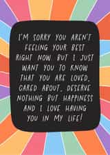 Cheer Up Mental Health Card - Deserve Happiness created by Mae (Coffee and a Catfish)