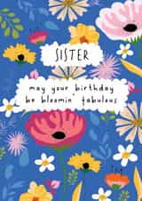 Cute Birthday Card - For Sister - Bloomin' Fabulous Birthday created by @Laura Lonsdale Designs