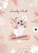 Pretty Birthday Card - For Aunt - Floral Bouquet created by Evie Garnett Designs