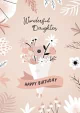 Pretty Birthday Card - For Daughter - Floral Bouquet created by Evie Garnett Designs
