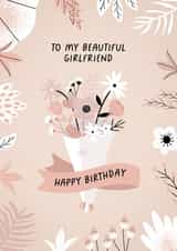 Pretty Birthday Card - For Girlfriend - Floral Bouquet created by Evie Garnett Designs